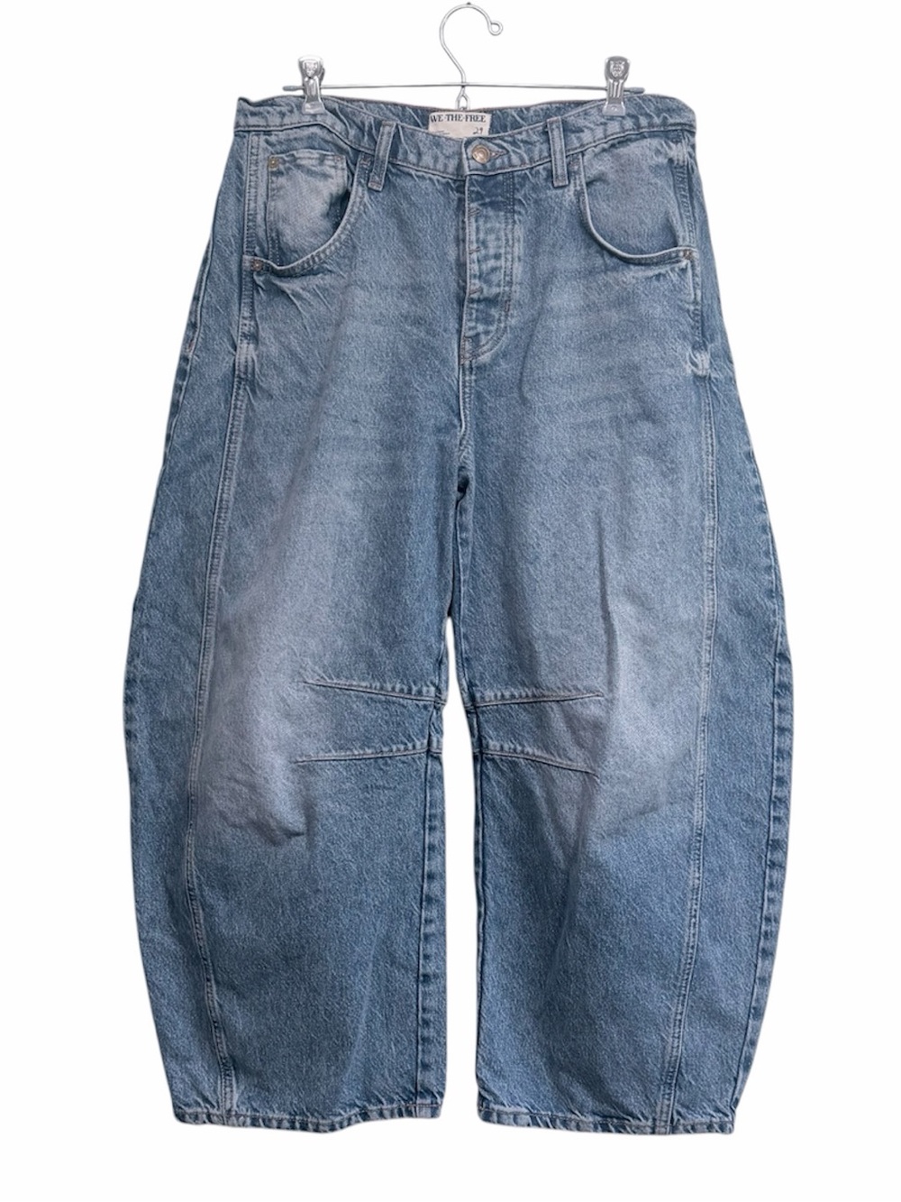 We The Free Good Luck Mid-Rise Barrel Jeans in Ultra Light Beam, size 29 - Picture 2 of 14
